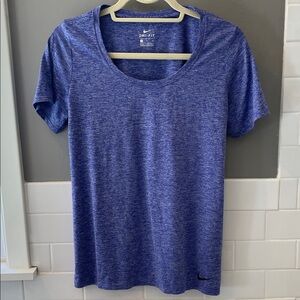 Nike Women's Heathered Blue Short Sleeve Tee
